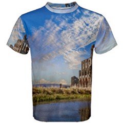 Ruin Church Ancient Architecture Men s Cotton Tee by Celenk