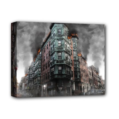 War Destruction Armageddon Disaster Deluxe Canvas 14  X 11  by Celenk