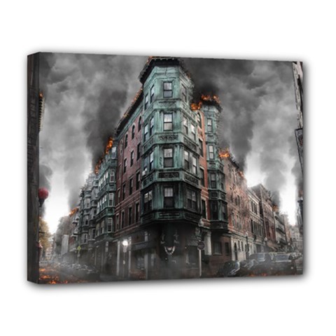 War Destruction Armageddon Disaster Deluxe Canvas 20  X 16   by Celenk