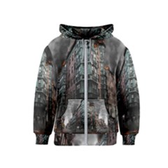 War Destruction Armageddon Disaster Kids  Zipper Hoodie by Celenk