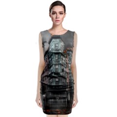 War Destruction Armageddon Disaster Classic Sleeveless Midi Dress by Celenk