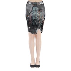 War Destruction Armageddon Disaster Midi Wrap Pencil Skirt by Celenk