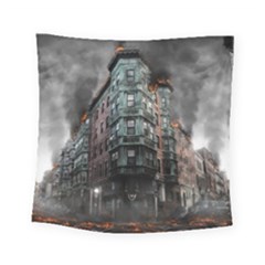 War Destruction Armageddon Disaster Square Tapestry (small) by Celenk