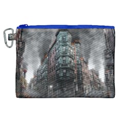 War Destruction Armageddon Disaster Canvas Cosmetic Bag (xl) by Celenk