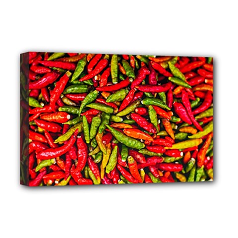 Chilli Pepper Spicy Hot Red Spice Deluxe Canvas 18  X 12   by Celenk