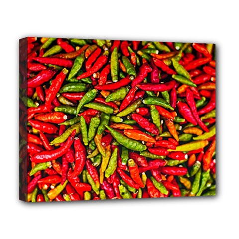 Chilli Pepper Spicy Hot Red Spice Deluxe Canvas 20  X 16   by Celenk