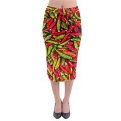 Chilli Pepper Spicy Hot Red Spice Midi Pencil Skirt by Celenk