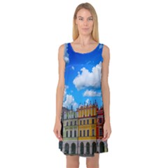 Buildings Architecture Architectural Sleeveless Satin Nightdress by Celenk