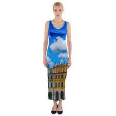 Buildings Architecture Architectural Fitted Maxi Dress by Celenk