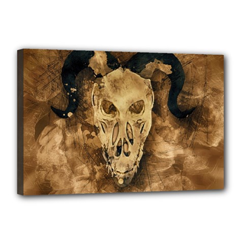 Skull Demon Scary Halloween Horror Canvas 18  X 12  by Celenk