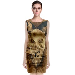 Skull Demon Scary Halloween Horror Classic Sleeveless Midi Dress by Celenk