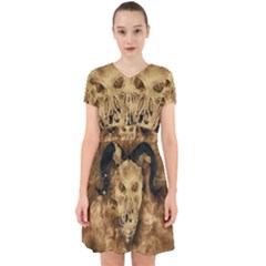 Skull Demon Scary Halloween Horror Adorable In Chiffon Dress by Celenk