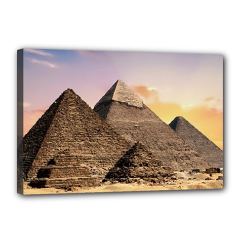 Pyramids Egypt Canvas 18  X 12  by Celenk