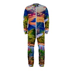 Landscape River Nature Water Sky Onepiece Jumpsuit (kids) by Celenk