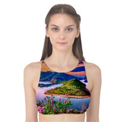 Landscape River Nature Water Sky Tank Bikini Top by Celenk