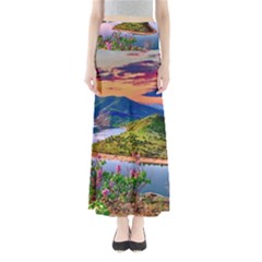 Landscape River Nature Water Sky Full Length Maxi Skirt