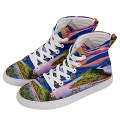 Landscape River Nature Water Sky Men s Hi-top Skate Sneakers by Celenk