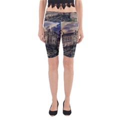 Castle Monument Landmark Yoga Cropped Leggings by Celenk