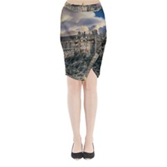 Castle Monument Landmark Midi Wrap Pencil Skirt by Celenk