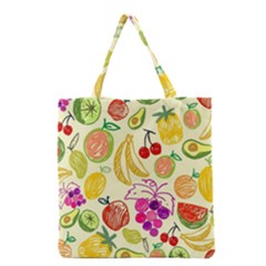 Cute Fruits Pattern Grocery Tote Bag by paulaoliveiradesign