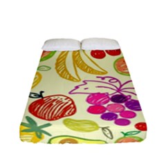 Cute Fruits Pattern Fitted Sheet (full/ Double Size) by paulaoliveiradesign