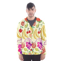 Cute Fruits Pattern Hooded Wind Breaker (men)