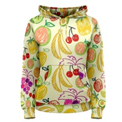 Cute Fruits Pattern Women s Pullover Hoodie