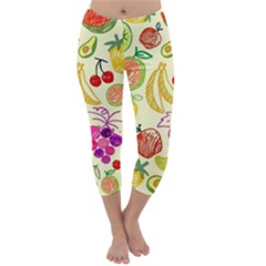 Cute Fruits Pattern Capri Winter Leggings 