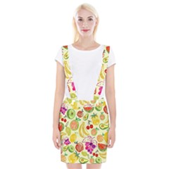 Cute Fruits Pattern Braces Suspender Skirt by paulaoliveiradesign