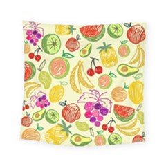 Cute Fruits Pattern Square Tapestry (small) by paulaoliveiradesign