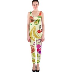 Cute Fruits Pattern Onepiece Catsuit by paulaoliveiradesign