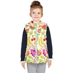 Cute Fruits Pattern Kid s Puffer Vest by paulaoliveiradesign