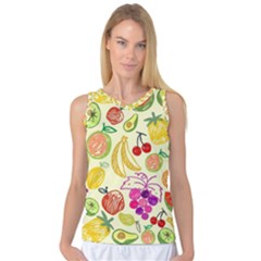 Cute Fruits Pattern Women s Basketball Tank Top by paulaoliveiradesign