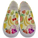 Cute Fruits Pattern Men s Canvas Slip Ons View1