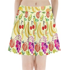 Cute Fruits Pattern Pleated Mini Skirt by paulaoliveiradesign