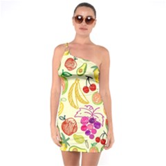 Cute Fruits Pattern One Soulder Bodycon Dress by paulaoliveiradesign