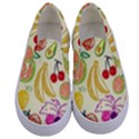 Cute Fruits Pattern Kids  Canvas Slip Ons View1