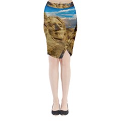 Monument President Landmark Midi Wrap Pencil Skirt by Celenk