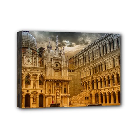 Palace Monument Architecture Mini Canvas 7  x 5 