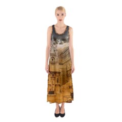 Palace Monument Architecture Sleeveless Maxi Dress