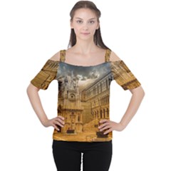 Palace Monument Architecture Cutout Shoulder Tee