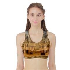 Palace Monument Architecture Sports Bra with Border