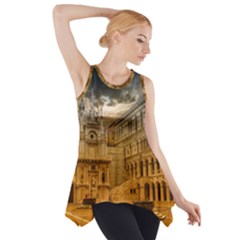 Palace Monument Architecture Side Drop Tank Tunic