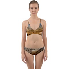 Palace Monument Architecture Wrap Around Bikini Set