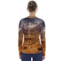 Palace Monument Architecture V-Neck Long Sleeve Top View2