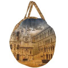 Palace Monument Architecture Giant Round Zipper Tote