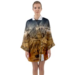 Palace Monument Architecture Long Sleeve Kimono Robe