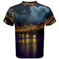 London Skyline England Landmark Men s Cotton Tee by Celenk