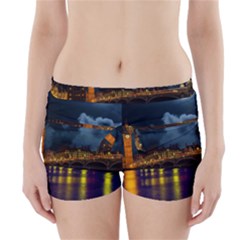 London Skyline England Landmark Boyleg Bikini Wrap Bottoms by Celenk