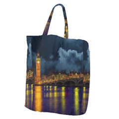 London Skyline England Landmark Giant Grocery Zipper Tote